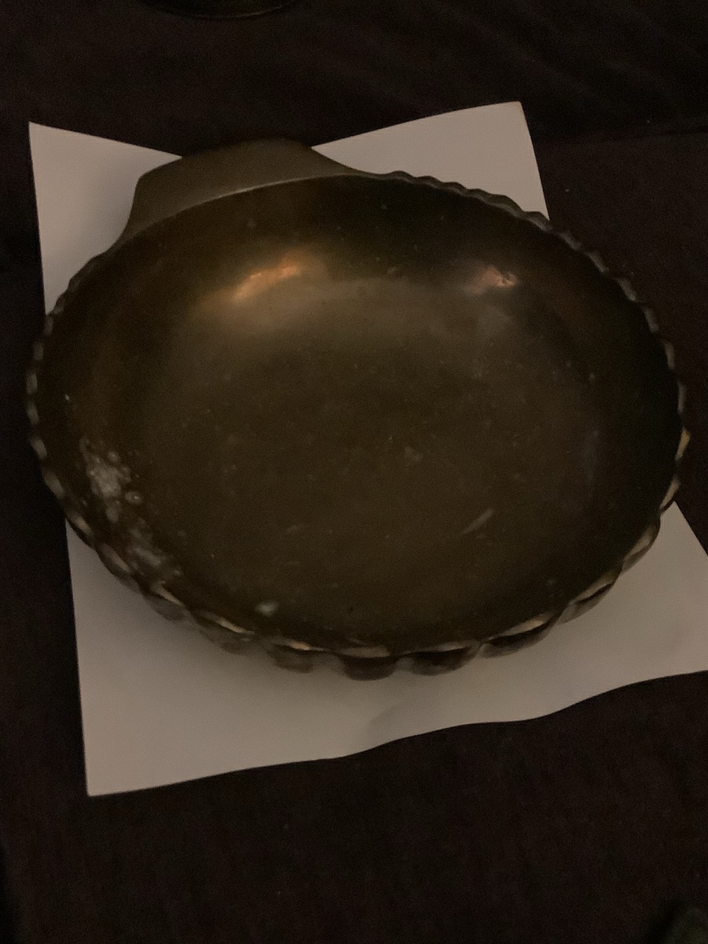 Vintage Clamshell Brass Bowl